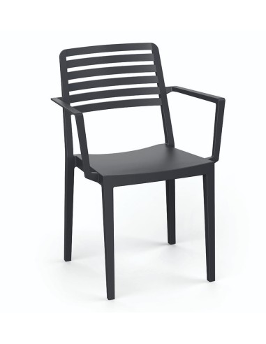 Sillón de Terraza color Negro ROW 2 NEG|Hosteleria negocios