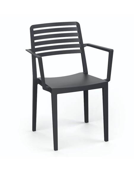 Sillón de Terraza color Negro ROW 2 NEG|Hosteleria negocios