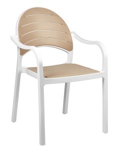 Sillón de Terraza Blanco-Crema SENIA BC|Hosteleria negocios