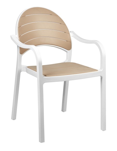 Sillón de Terraza Blanco-Crema SENIA BC|Hosteleria negocios