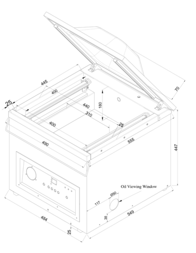 Envasadora  de Vacío con 2 Barras VAKSIC-20 2A E|Hoateleria negocios