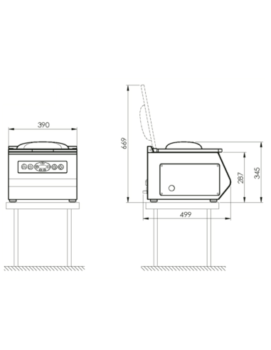 Envasadora al Vacío Edenox SLINE 8 PLUS|Hosteleria negocios
