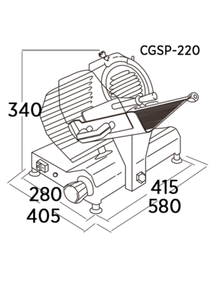 EDENOX Cortadora Fiambre CGSP-220