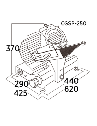 Cortadora Fiambre CGSP-250 EDENOX