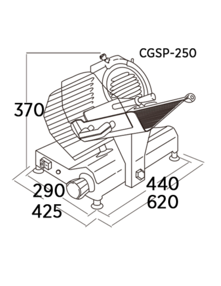 Cortadora Fiambre CGSP-250 EDENOX