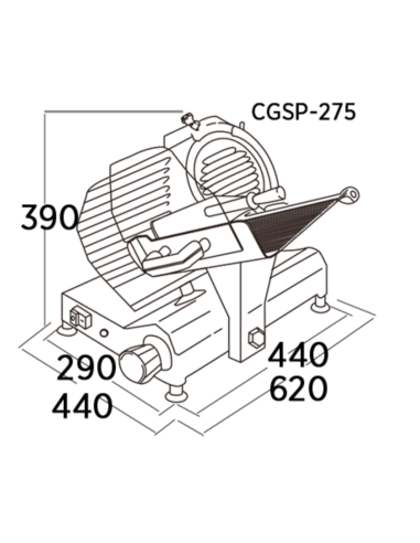 Cortadora de Fiambre CGSP-275 EDENOX|Hosteleria Negocios