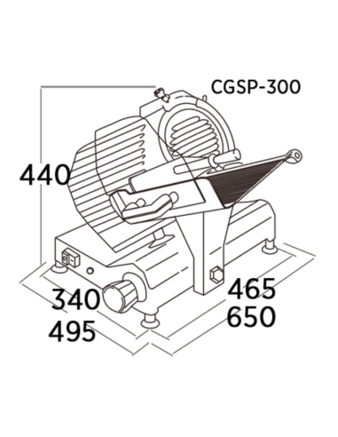 Cortadora Fiambre CGSP-300 EDENOX