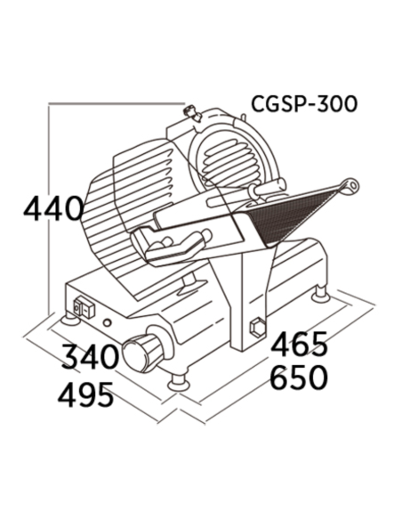 Cortadora Fiambre CGSP-300 EDENOX