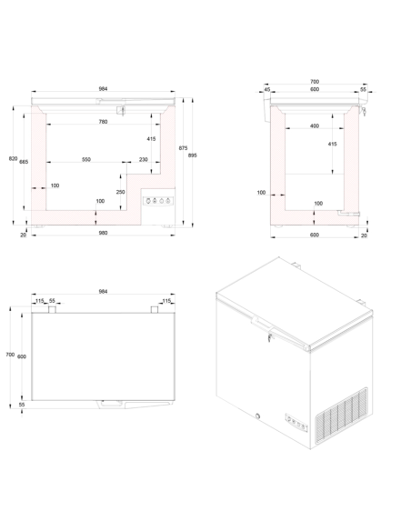 EDENOX Congelador NLF-190