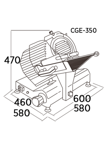 EDENOX Cortadora Profesional CGE-350