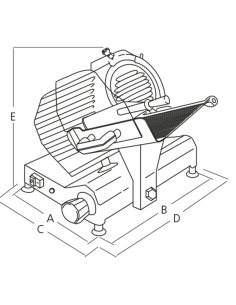 Cortadora de Fiambre Profesional Automatica CGE-350-A EDENOX 2