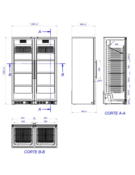 EDENOX Armario Expositor APV-1202-C