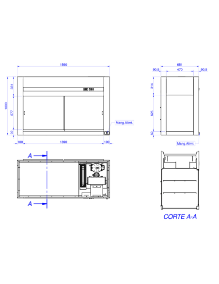 EDENOX Vitrina Refrigerada SSVF-16