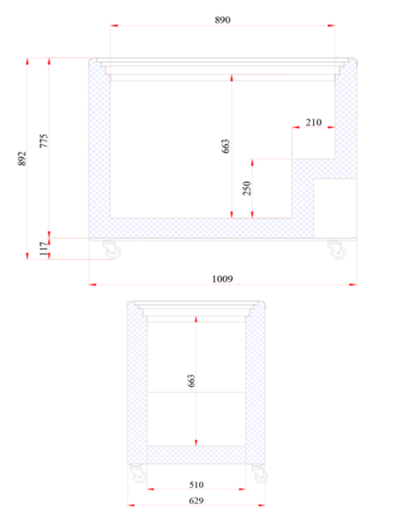 EDENOX Congelador Horizontal NLFG-295
