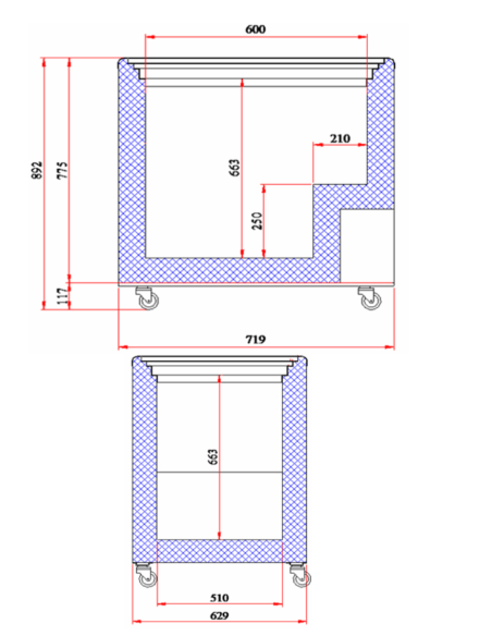 EDENOX Congelador Horizontal NLFG-195