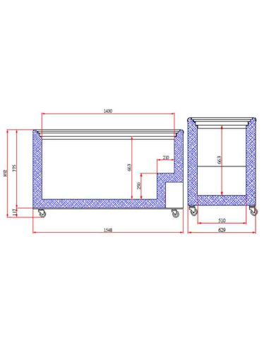 Congelador Cristal Edenox NLFG-500 | Hostelería Negocios