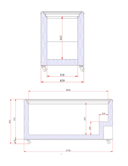 EDENOX Congelador Horizontal NLFG-550
