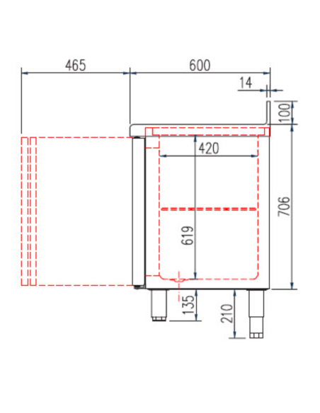 Mesa Refrigerada MRSPV-220 CORECO