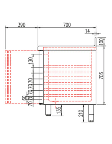 Mesa Refrigerada MRGPV-220 CORECO|Hosteleria Negocios