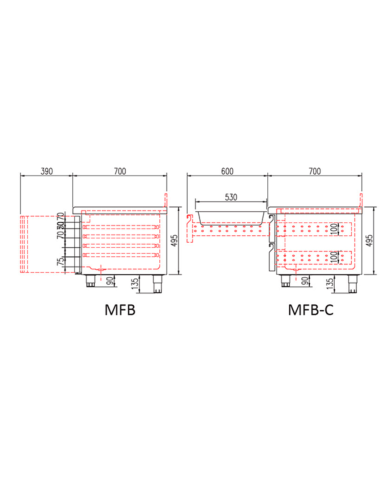 Mesa  Baja Refrigerada Gama 700 MFB-160 CORECO|Hosteleria negocios