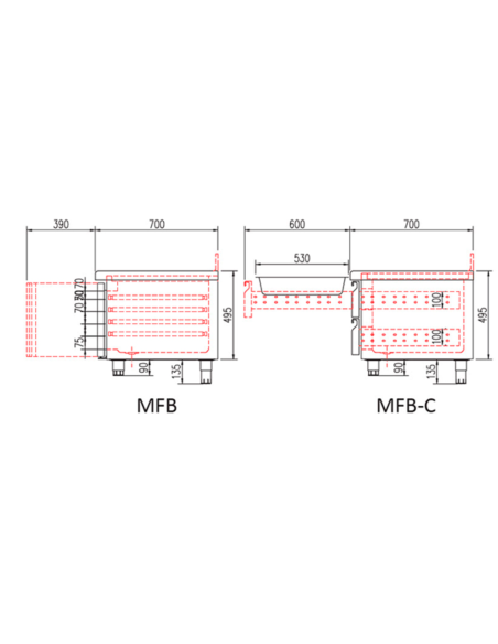Mesa  Baja Refrigerada MFB-160 CORECO