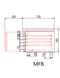 Mesa Baja Refrigerada MFB-180 CC CORECO 2
