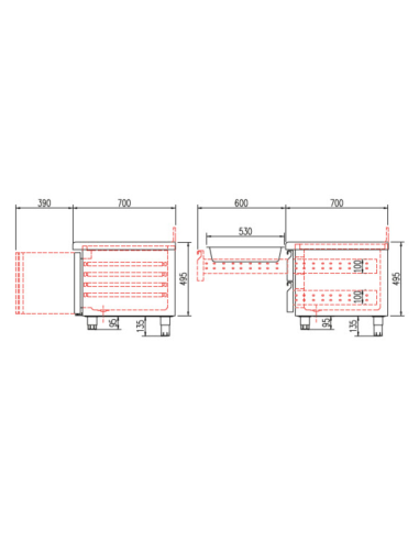 Mesa Baja Refrigerada MFBP-150 C CORECO|Hosteleria Negocios