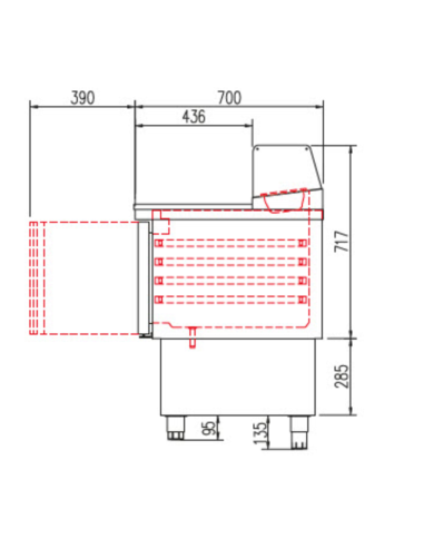 Mesa Fría Coreco MFP-140 GN 1/1 | Hostelería Negocios