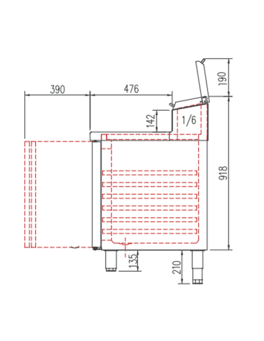 Mesa Fría Salad-Chef Gama 700 MFEI70-225 Coreco|Hosteleria Negocios
