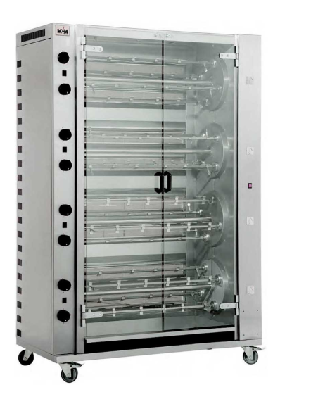 Asador de Pollos a Gas Multirotativo 96 Pollos 16MR MCM