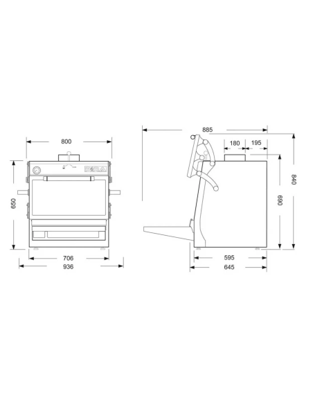 Horno Brasa 70 LUX ED PIRA