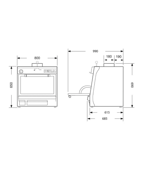 Horno de Brasa 80 Silver SD PIRA