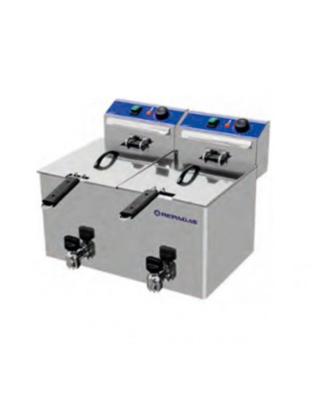 REPAGAS Freidora Eléctrica FES-7+7 L