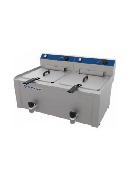 REPAGAS Freidora Eléctrica 10+10 L FES-10+10MP