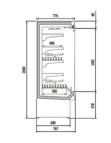 Vitrina Mural RefrigeradO DS1-15M DOCRILUC