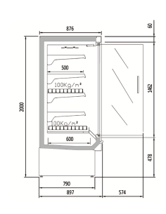 DOCRILUC Vitrina Mural Refrigerado DG3-25M1 2