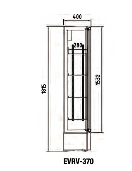 DOCRILUC Expositor Vertical Serie 370 Refrigerado