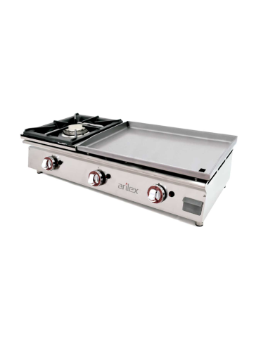 Plancha de Acero con Fogón 80PGLFN ARILEX|Hosteleria Negocios