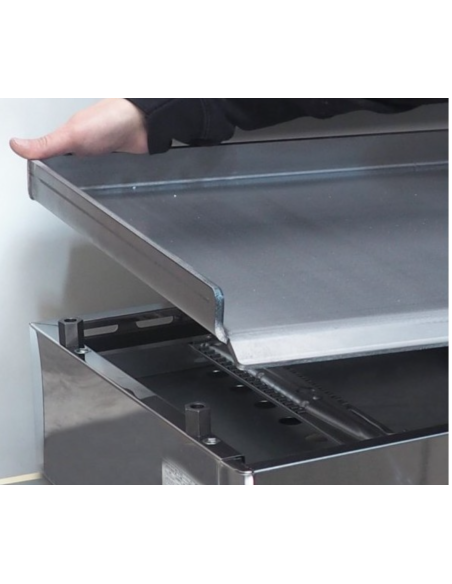 Plancha sobremesa gas 3 fuegos Acero laminado ALMPLGE100