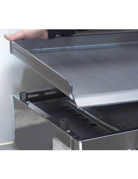 Plancha sobremesa gas 3 fuegos Acero laminado ALMPLGE80
