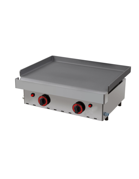 Plancha sobremesa gas 2 fuegos Acero laminado ALMPLGE60