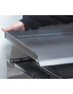 Plancha sobremesa gas 2 fuegos Acero laminado ALMPLGE60 2