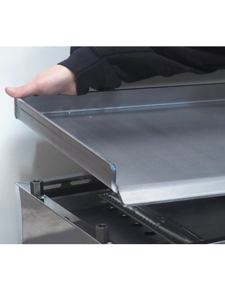 Plancha sobremesa gas 2 fuegos Acero laminado ALMPLGE60