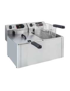 Freidora sobremesa eléctrica doble 7 + 7 L ALMFR7