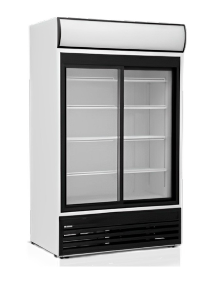 ALMISON Armario expositor alta capacidad 2 puertas corredera cristal blanco ALMAR12002PVC