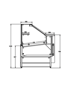 Vitrina expositora serie 970  0,95m 2 puertas ALMVED9710MR ALMISON 2