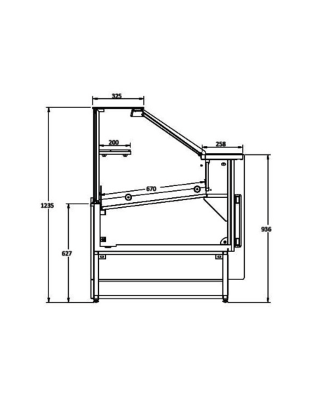 ALMISON Vitrina expositora serie 970 cristal recto 0,95m 2 puertas ALMVED9710MR