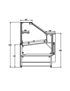 ALMISON Vitrina expositora serie 970 cristal recto 1,45m 2 puertas ALMVED9715MR 2