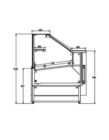 Vitrina expositora serie 970  1,45m 2 puertas ALMVED9715MR ALMISON