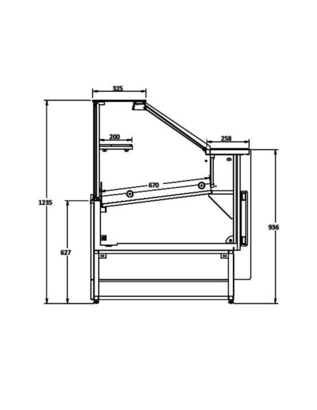 ALMISON Vitrina expositora serie 970 cristal recto 1,45m 2 puertas ALMVED9715MR